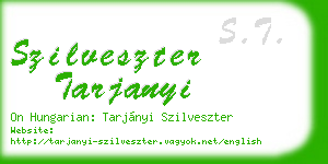 szilveszter tarjanyi business card